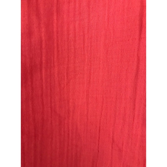 Time and Tru Womens Coral Textured Long Sleeve Button Down Shirt Top Size L - Picture 2 of 5